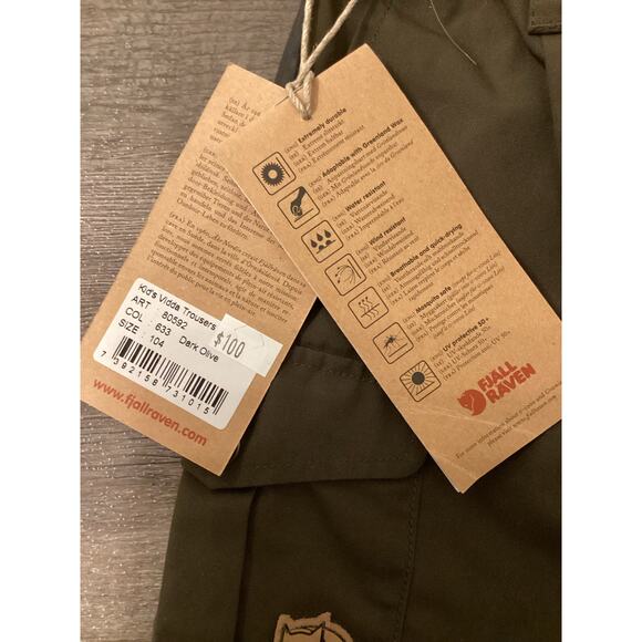 Fjällräven Brown Vidda Trouser Pants Boy's Size 3-4 - Picture 4 of 4